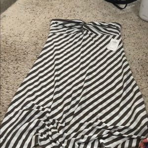 Charlotte Russe dress brown stripe - strapless